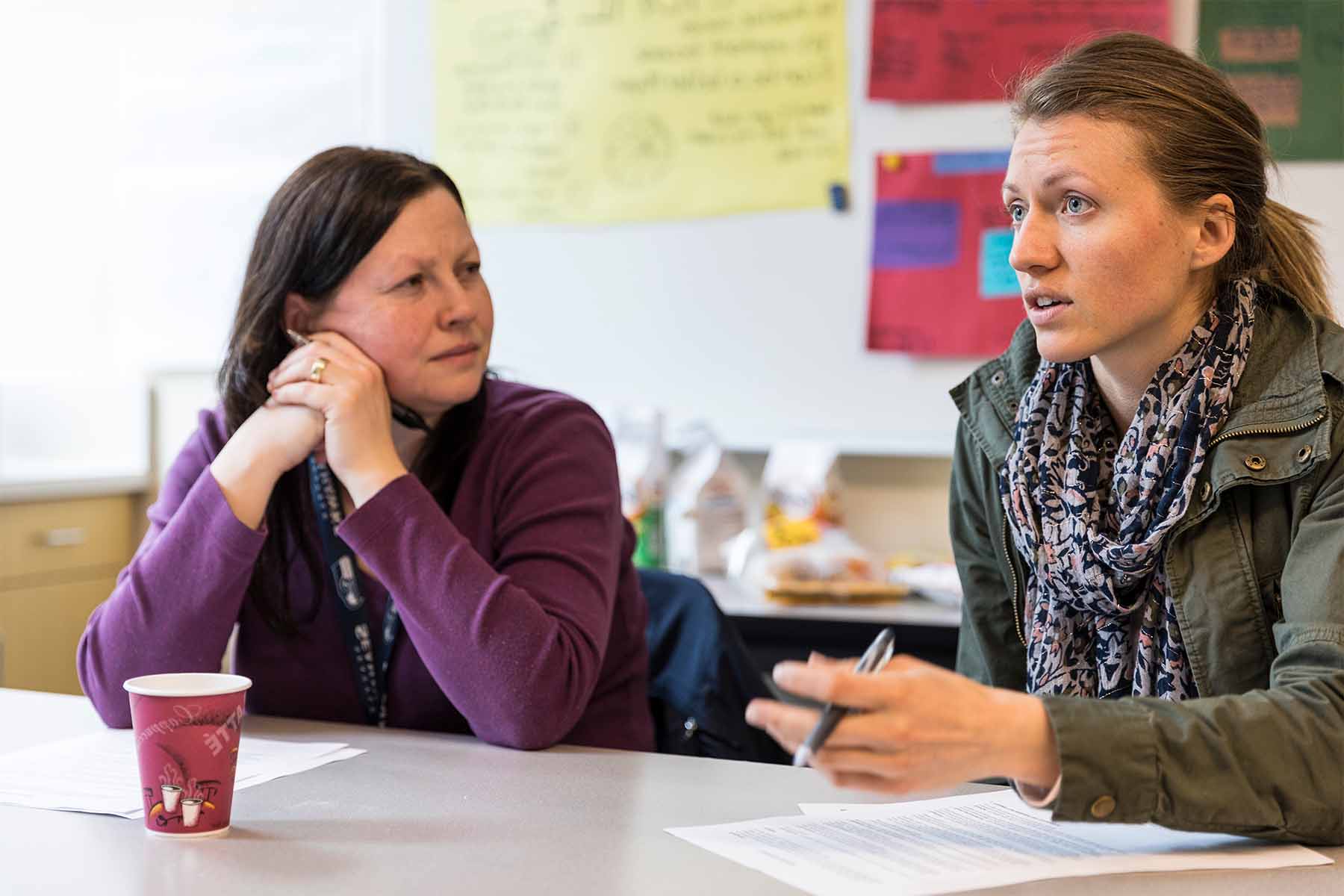 Instructional leadership students inside a UW classroom