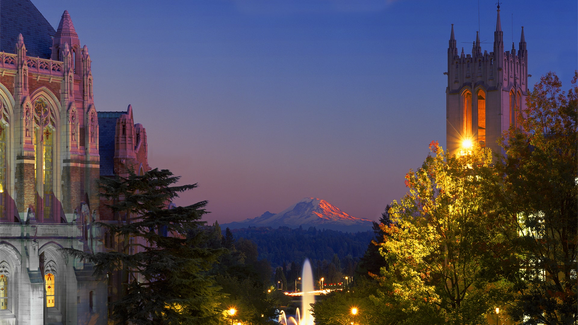 Sunsetting over campus