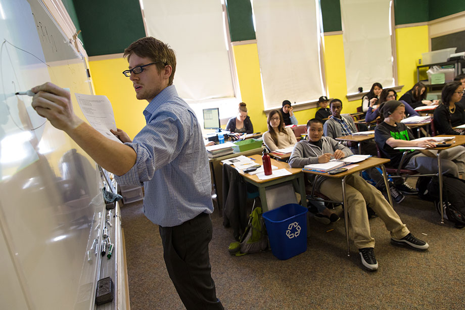 High school classroom